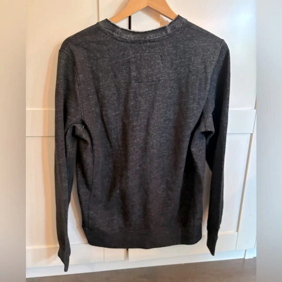 Abercrombie & Fitch Mens Henley Medium Muscle Long Sleeve Thermal Shirt in Gray - Picture 3 of 6